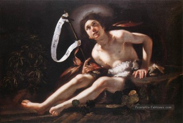  Bernardo Peintre - St Jean Le baptiste italien Baroque Bernardo Strozzi